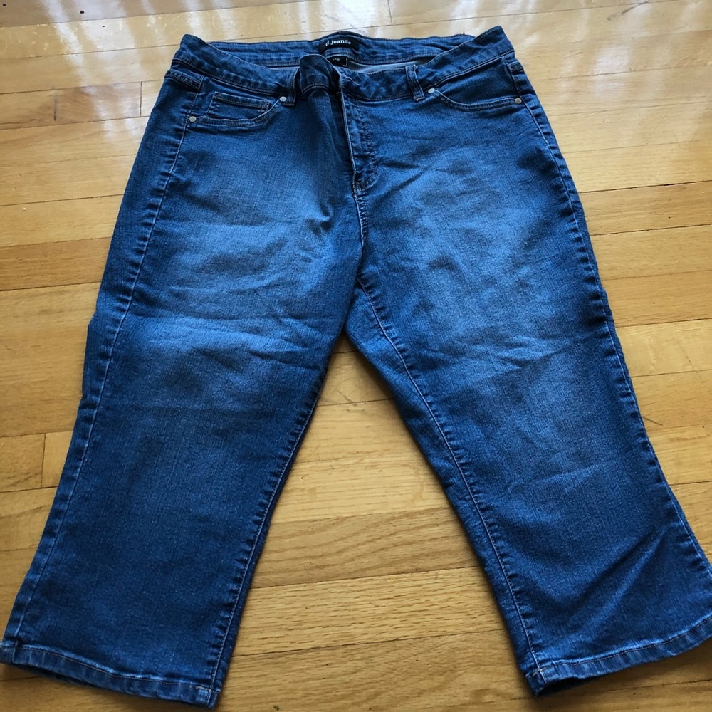 Denim Bermuda length shorts